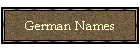 German Names